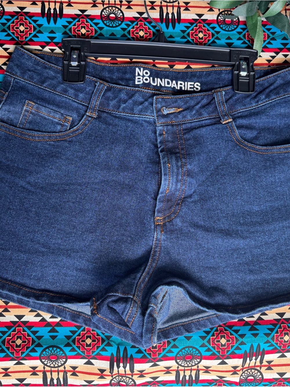 No Boundaries Dark Blue Denim Jean Shorts
